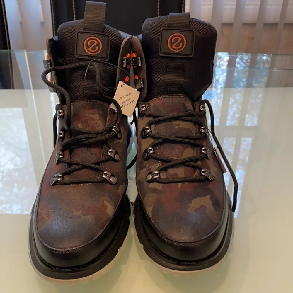 Cole Haan NWT zerogrand waterproof Camouflage boots very light and cool $250